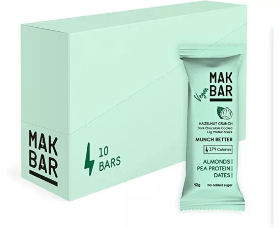 البار النباتي بنكهة كرنش البندق من ماك بار  X 10