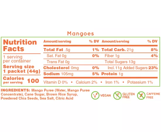 جل طاقة الشيا النباتي بنكهة المانجو من هوما  24 x 36g