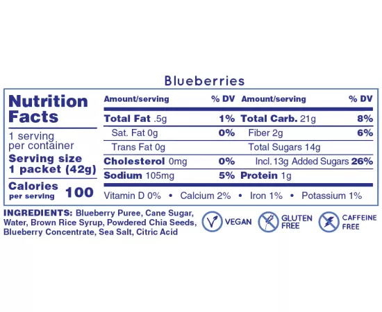 جل طاقة الشيا النباتية بنكهة التوت من هوما 24 x 43جرام